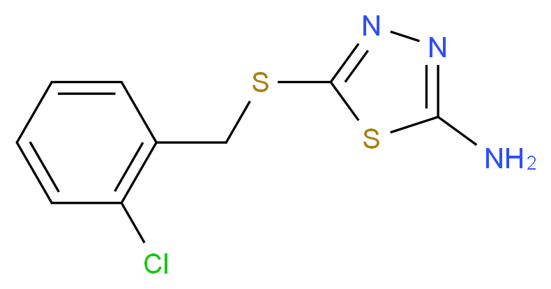 5-[(2-Chlorobenzyl)thio]-1,3,4-thiadiazol-2-amine_Molecular_structure_CAS_299442-99-2)