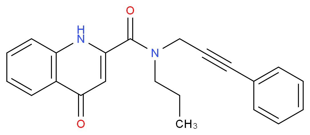4-oxo-N-(3-phenylprop-2-yn-1-yl)-N-propyl-1,4-dihydroquinoline-2-carboxamide_Molecular_structure_CAS_)