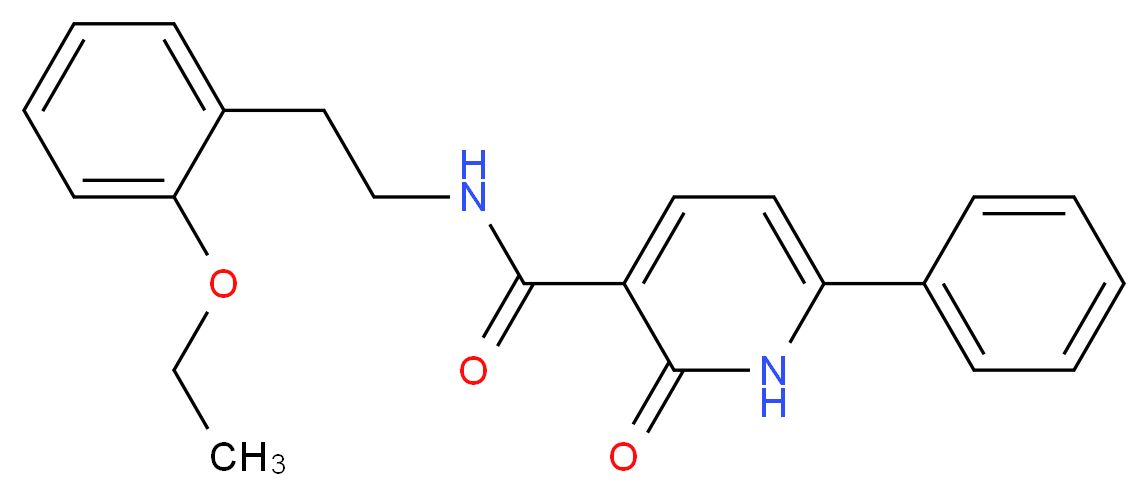 N-[2-(2-ethoxyphenyl)ethyl]-2-oxo-6-phenyl-1,2-dihydro-3-pyridinecarboxamide_Molecular_structure_CAS_)
