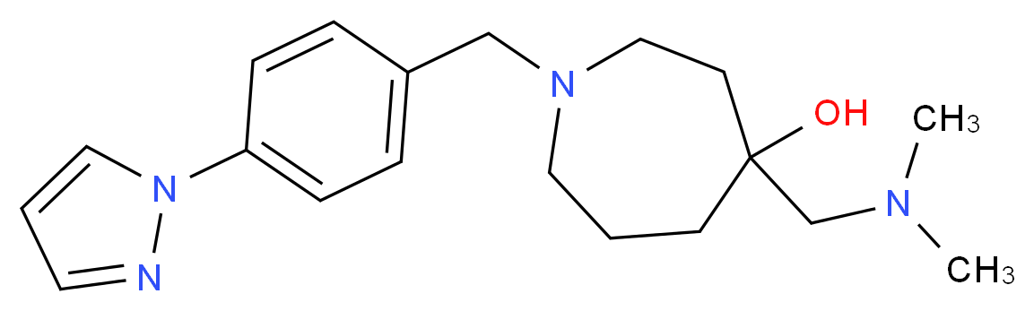 4-[(dimethylamino)methyl]-1-[4-(1H-pyrazol-1-yl)benzyl]-4-azepanol_Molecular_structure_CAS_)