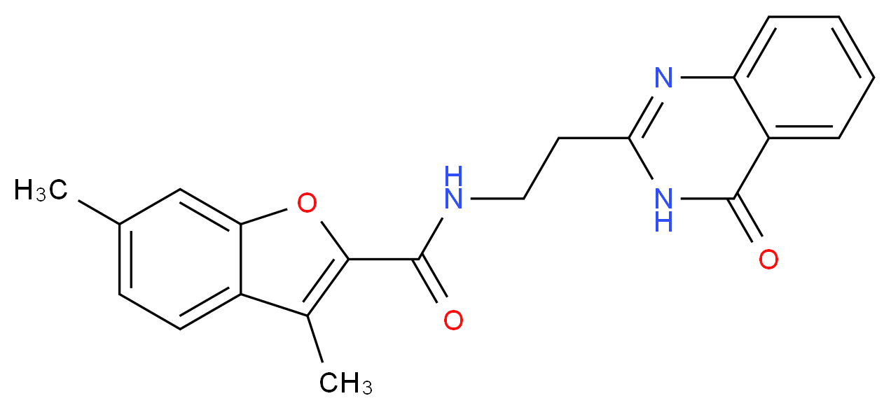 3,6-dimethyl-N-[2-(4-oxo-3,4-dihydroquinazolin-2-yl)ethyl]-1-benzofuran-2-carboxamide_Molecular_structure_CAS_)