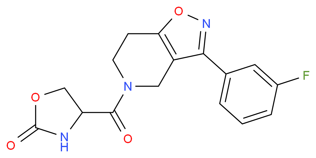 4-{[3-(3-fluorophenyl)-6,7-dihydroisoxazolo[4,5-c]pyridin-5(4H)-yl]carbonyl}-1,3-oxazolidin-2-one_Molecular_structure_CAS_)
