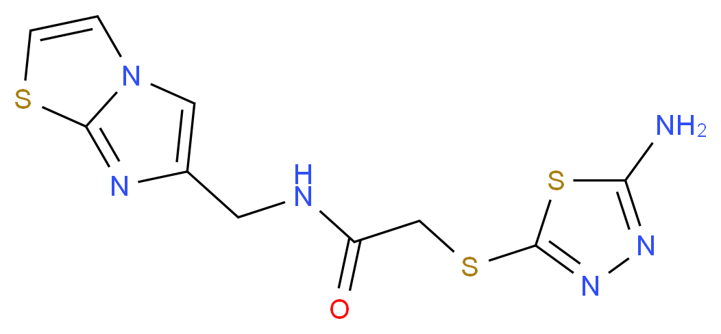 2-[(5-amino-1,3,4-thiadiazol-2-yl)thio]-N-(imidazo[2,1-b][1,3]thiazol-6-ylmethyl)acetamide_Molecular_structure_CAS_)