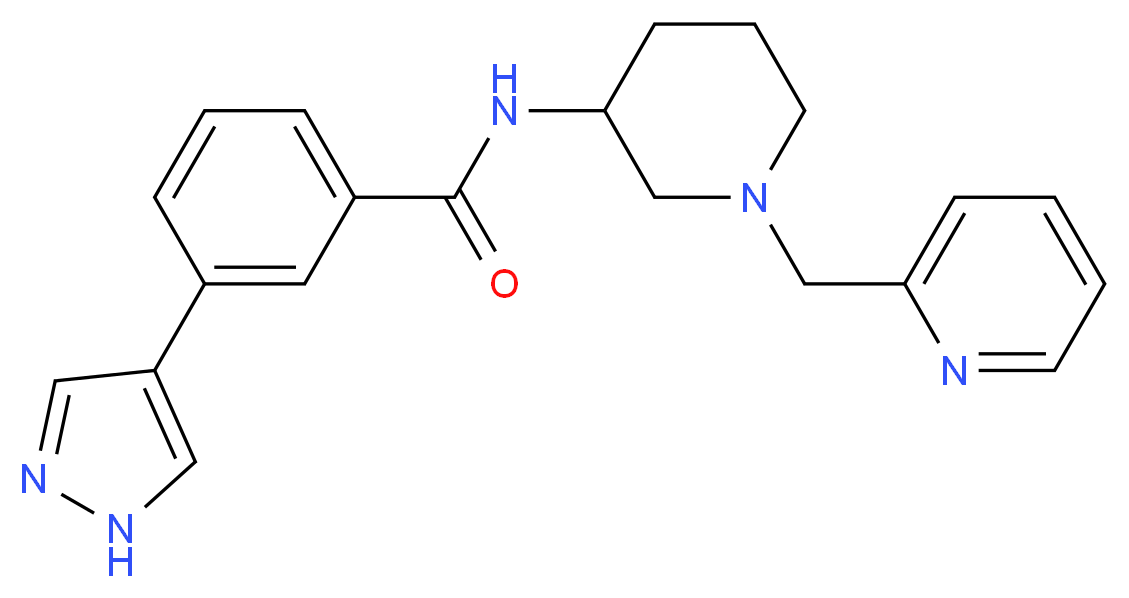 3-(1H-pyrazol-4-yl)-N-[1-(2-pyridinylmethyl)-3-piperidinyl]benzamide_Molecular_structure_CAS_)
