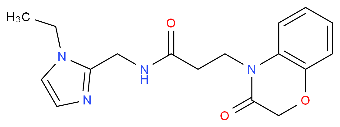 N-[(1-ethyl-1H-imidazol-2-yl)methyl]-3-(3-oxo-2,3-dihydro-4H-1,4-benzoxazin-4-yl)propanamide_Molecular_structure_CAS_)