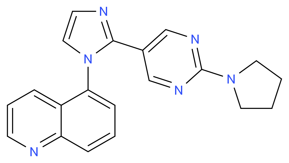 5-[2-(2-pyrrolidin-1-ylpyrimidin-5-yl)-1H-imidazol-1-yl]quinoline_Molecular_structure_CAS_)