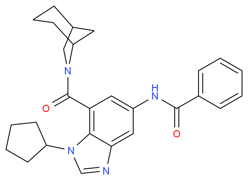 N-[7-(6-azabicyclo[3.2.1]oct-6-ylcarbonyl)-1-cyclopentyl-1H-benzimidazol-5-yl]benzamide_Molecular_structure_CAS_)