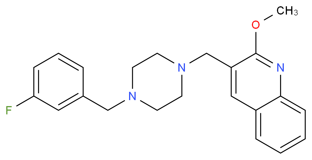 3-{[4-(3-fluorobenzyl)-1-piperazinyl]methyl}-2-methoxyquinoline_Molecular_structure_CAS_)