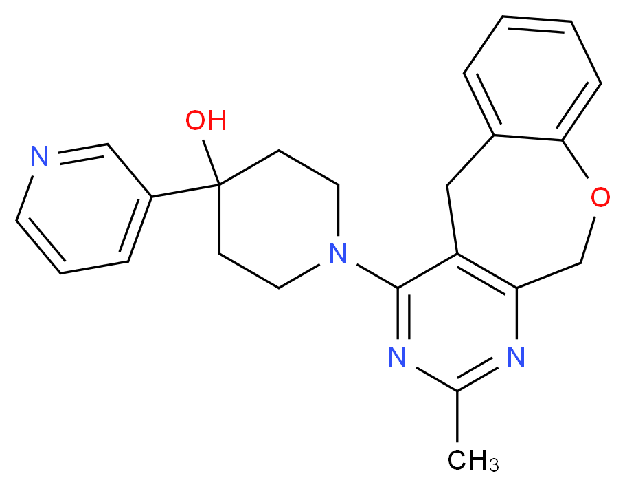 1-(2-methyl-5,11-dihydro[1]benzoxepino[3,4-d]pyrimidin-4-yl)-4-pyridin-3-ylpiperidin-4-ol_Molecular_structure_CAS_)