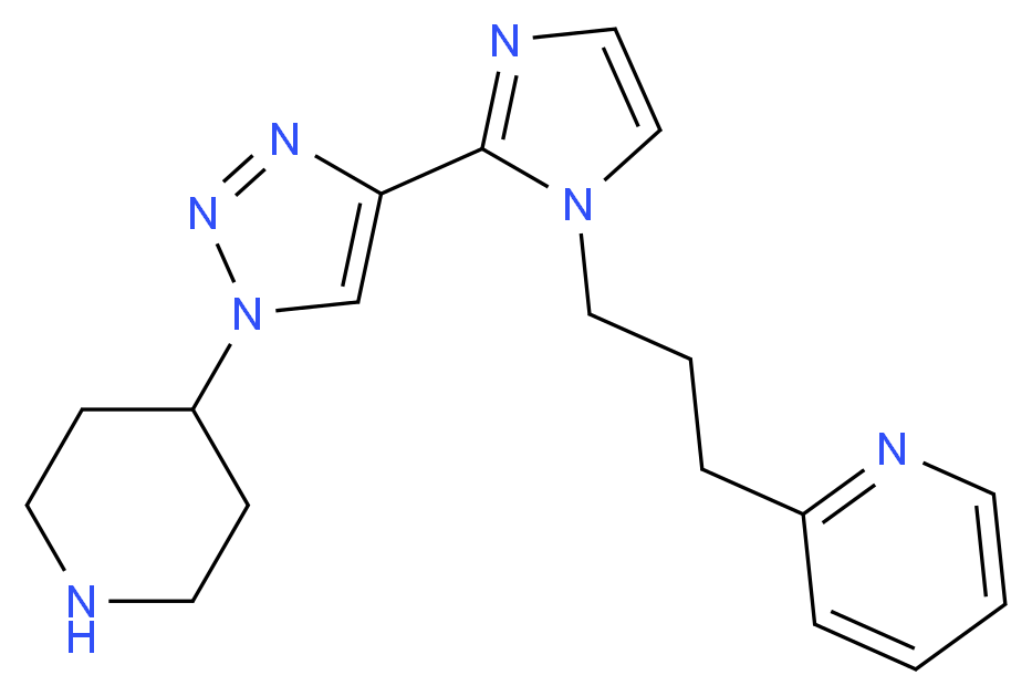 2-{3-[2-(1-piperidin-4-yl-1H-1,2,3-triazol-4-yl)-1H-imidazol-1-yl]propyl}pyridine_Molecular_structure_CAS_)