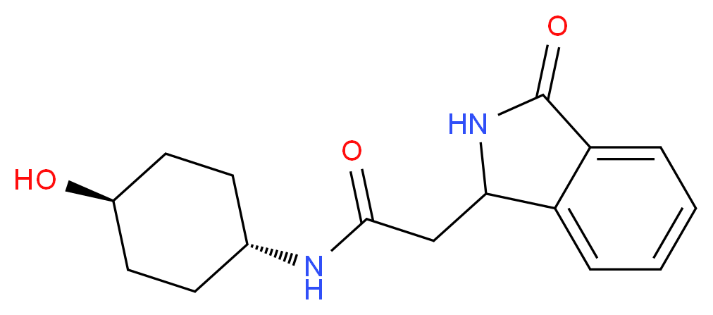 N-(trans-4-hydroxycyclohexyl)-2-(3-oxo-2,3-dihydro-1H-isoindol-1-yl)acetamide_Molecular_structure_CAS_)