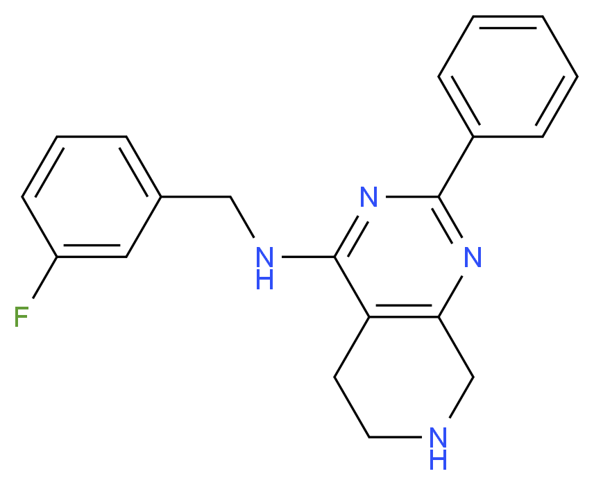 N-(3-fluorobenzyl)-2-phenyl-5,6,7,8-tetrahydropyrido[3,4-d]pyrimidin-4-amine_Molecular_structure_CAS_)