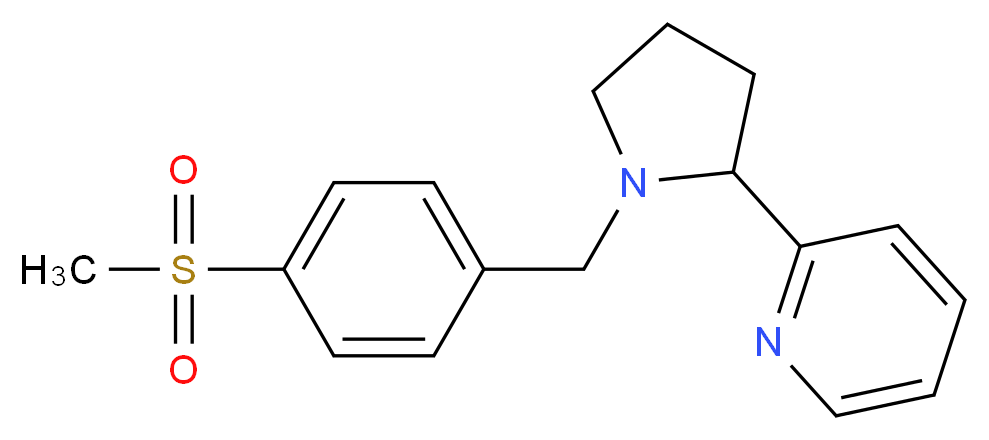 2-{1-[4-(methylsulfonyl)benzyl]pyrrolidin-2-yl}pyridine_Molecular_structure_CAS_)