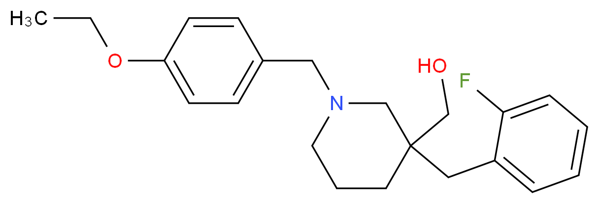 [1-(4-ethoxybenzyl)-3-(2-fluorobenzyl)-3-piperidinyl]methanol_Molecular_structure_CAS_)