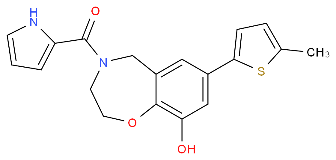 7-(5-methyl-2-thienyl)-4-(1H-pyrrol-2-ylcarbonyl)-2,3,4,5-tetrahydro-1,4-benzoxazepin-9-ol_Molecular_structure_CAS_)