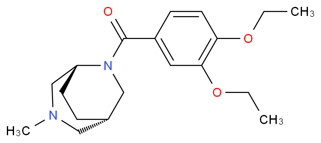 (1S*,5R*)-6-(3,4-diethoxybenzoyl)-3-methyl-3,6-diazabicyclo[3.2.2]nonane_Molecular_structure_CAS_)