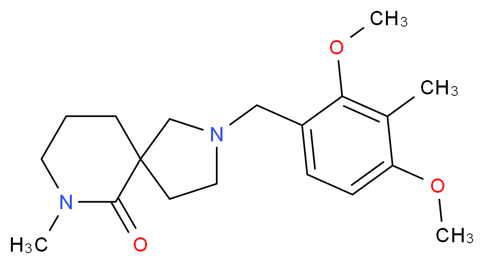 2-(2,4-dimethoxy-3-methylbenzyl)-7-methyl-2,7-diazaspiro[4.5]decan-6-one_Molecular_structure_CAS_)