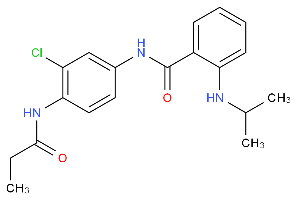 N-[3-chloro-4-(propionylamino)phenyl]-2-(isopropylamino)benzamide_Molecular_structure_CAS_)