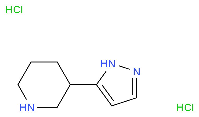 3-(1H-pyrazol-5-yl)piperidine dihydrochloride_Molecular_structure_CAS_)