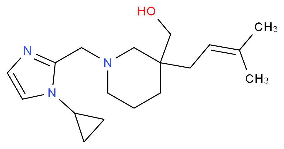 [1-[(1-cyclopropyl-1H-imidazol-2-yl)methyl]-3-(3-methylbut-2-en-1-yl)piperidin-3-yl]methanol_Molecular_structure_CAS_)