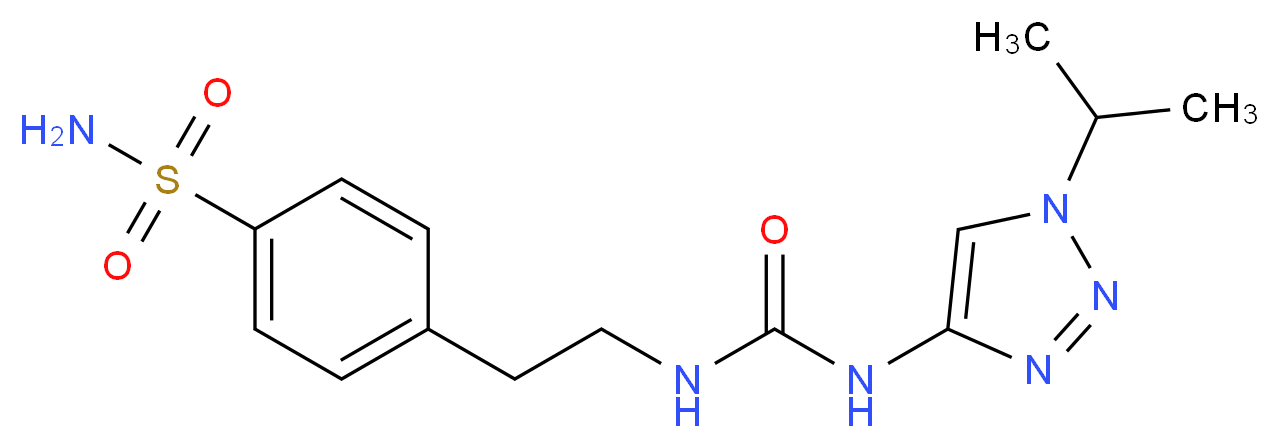 4-[2-({[(1-isopropyl-1H-1,2,3-triazol-4-yl)amino]carbonyl}amino)ethyl]benzenesulfonamide_Molecular_structure_CAS_)