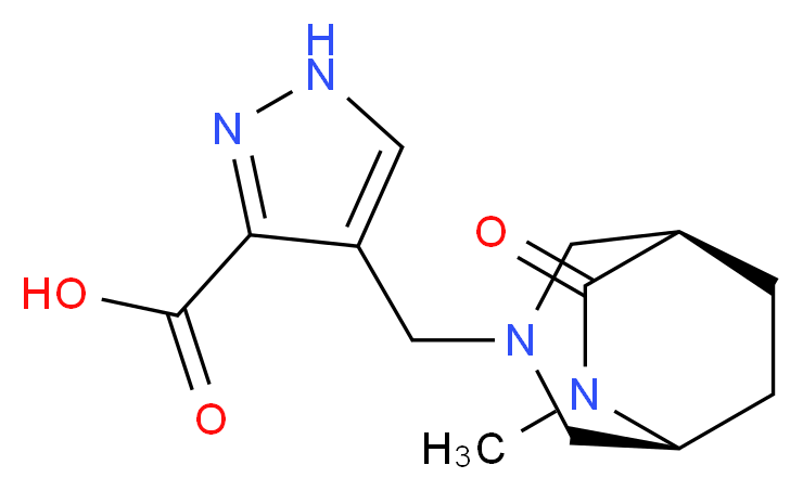 4-{[(1R*,5S*)-6-methyl-7-oxo-3,6-diazabicyclo[3.2.2]non-3-yl]methyl}-1H-pyrazole-3-carboxylic acid_Molecular_structure_CAS_)