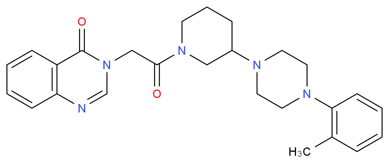 3-(2-{3-[4-(2-methylphenyl)-1-piperazinyl]-1-piperidinyl}-2-oxoethyl)-4(3H)-quinazolinone_Molecular_structure_CAS_)