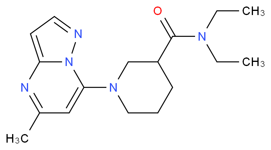 N,N-diethyl-1-(5-methylpyrazolo[1,5-a]pyrimidin-7-yl)piperidine-3-carboxamide_Molecular_structure_CAS_)