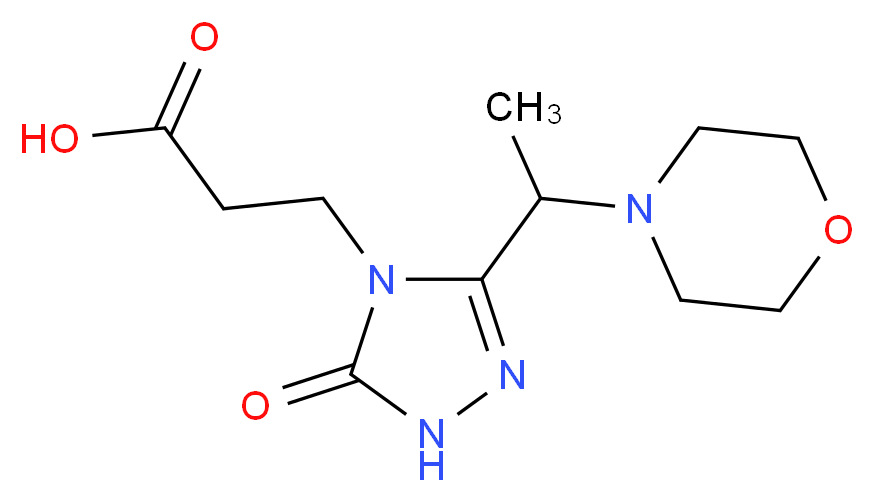 3-[3-(1-morpholin-4-ylethyl)-5-oxo-1,5-dihydro-4H-1,2,4-triazol-4-yl]propanoic acid_Molecular_structure_CAS_)