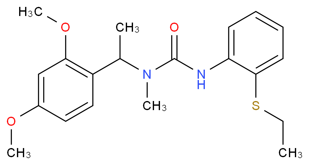N-[1-(2,4-dimethoxyphenyl)ethyl]-N'-[2-(ethylthio)phenyl]-N-methylurea_Molecular_structure_CAS_)
