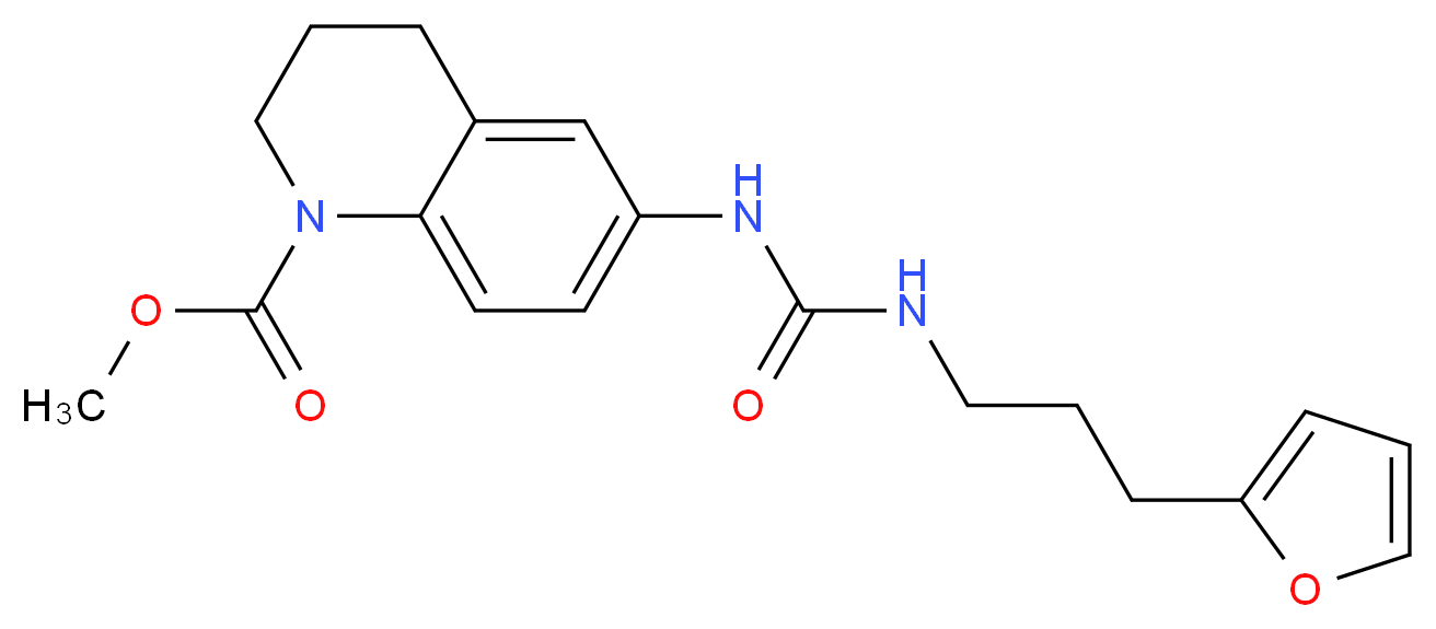 methyl 6-[({[3-(2-furyl)propyl]amino}carbonyl)amino]-3,4-dihydroquinoline-1(2H)-carboxylate_Molecular_structure_CAS_)