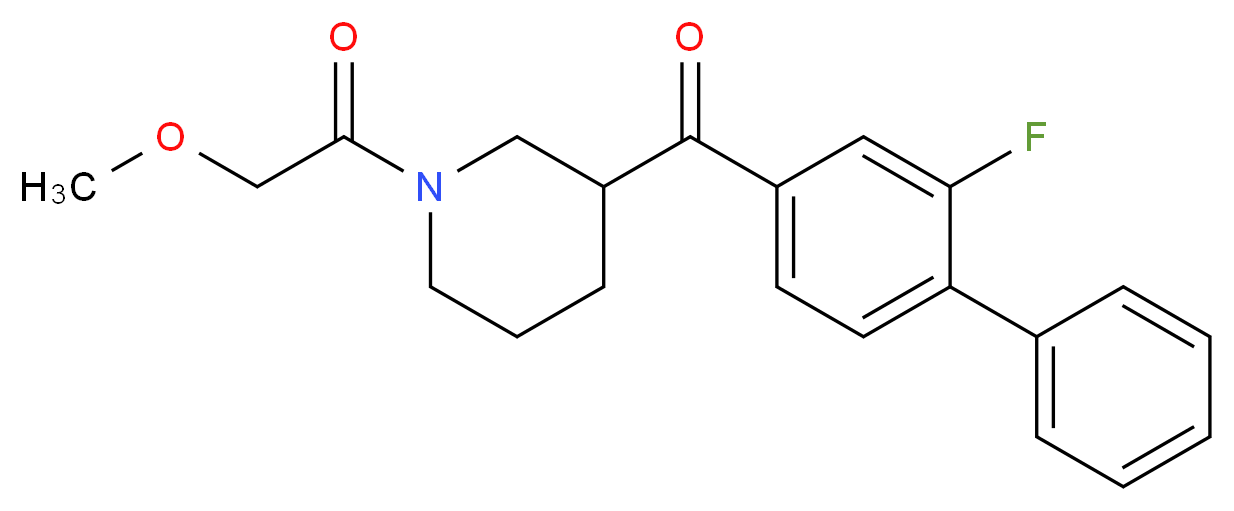 (2-fluoro-4-biphenylyl)[1-(methoxyacetyl)-3-piperidinyl]methanone_Molecular_structure_CAS_)