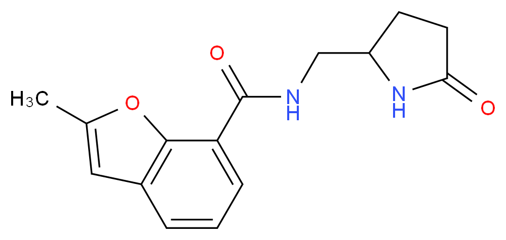 2-methyl-N-[(5-oxo-2-pyrrolidinyl)methyl]-1-benzofuran-7-carboxamide_Molecular_structure_CAS_)
