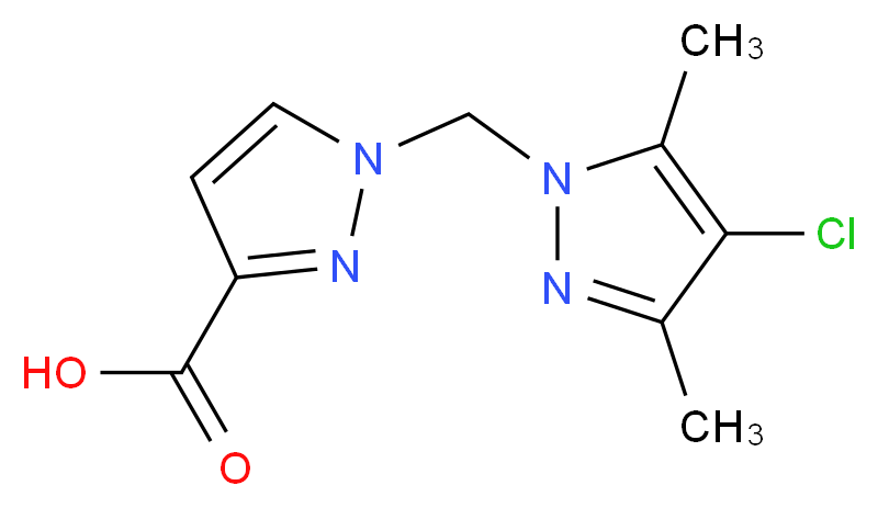 1-[(4-chloro-3,5-dimethyl-1H-pyrazol-1-yl)methyl]-1H-pyrazole-3-carboxylic acid_Molecular_structure_CAS_)