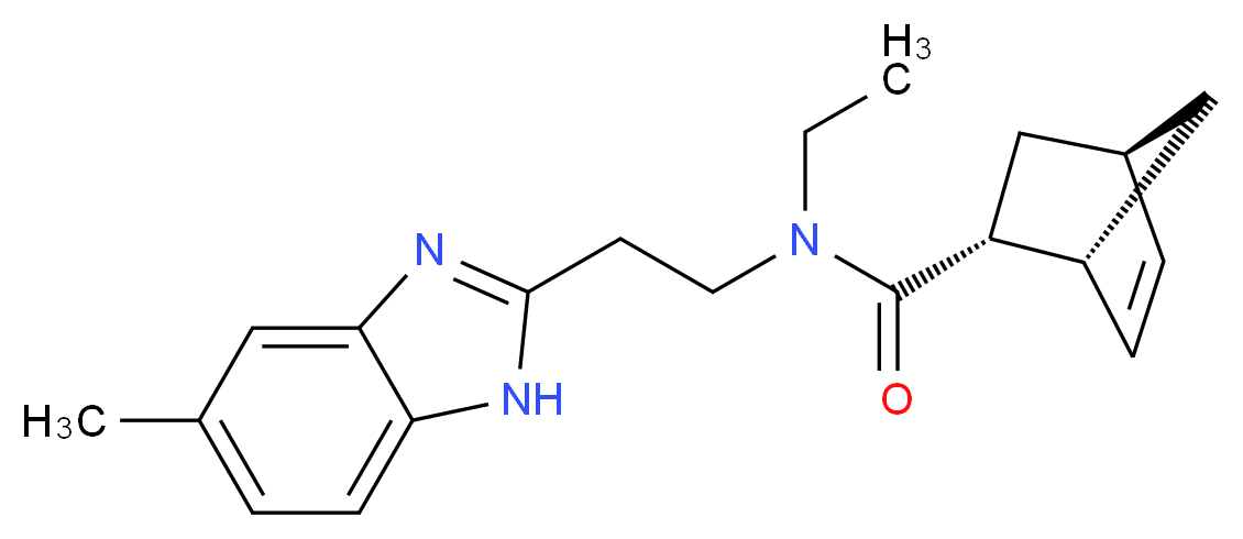 (1R*,2R*,4R*)-N-ethyl-N-[2-(5-methyl-1H-benzimidazol-2-yl)ethyl]bicyclo[2.2.1]hept-5-ene-2-carboxamide_Molecular_structure_CAS_)