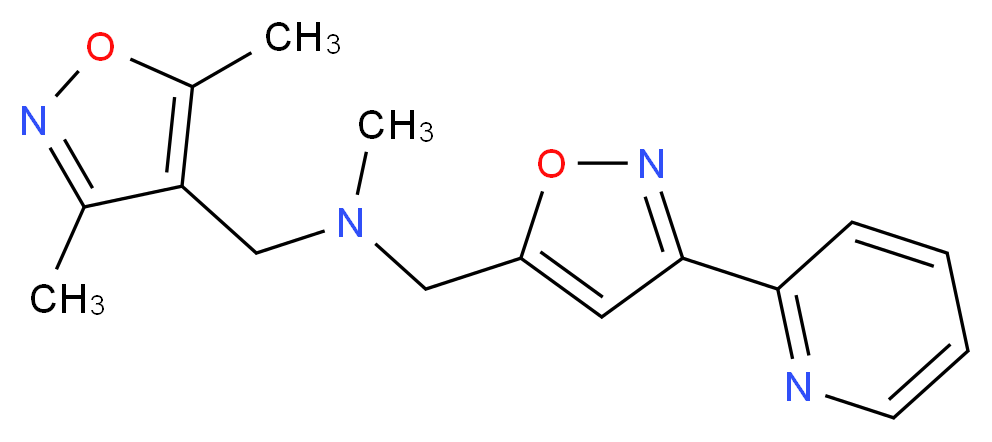 1-(3,5-dimethylisoxazol-4-yl)-N-methyl-N-[(3-pyridin-2-ylisoxazol-5-yl)methyl]methanamine_Molecular_structure_CAS_)