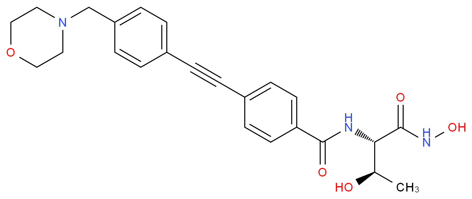N-{(1S,2R)-2-hydroxy-1-[(hydroxyamino)carbonyl]propyl}-4-{[4-(morpholin-4-ylmethyl)phenyl]ethynyl}benzamide_Molecular_structure_CAS_)
