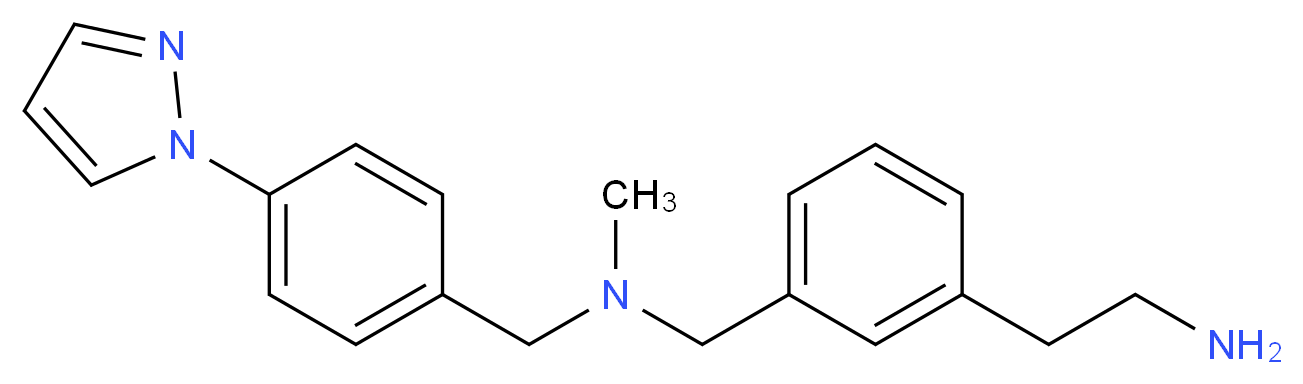 2-[3-({methyl[4-(1H-pyrazol-1-yl)benzyl]amino}methyl)phenyl]ethanamine_Molecular_structure_CAS_)