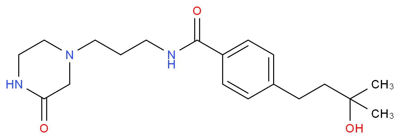 4-(3-hydroxy-3-methylbutyl)-N-[3-(3-oxo-1-piperazinyl)propyl]benzamide_Molecular_structure_CAS_)