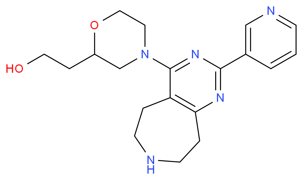 2-[4-(2-pyridin-3-yl-6,7,8,9-tetrahydro-5H-pyrimido[4,5-d]azepin-4-yl)morpholin-2-yl]ethanol_Molecular_structure_CAS_)