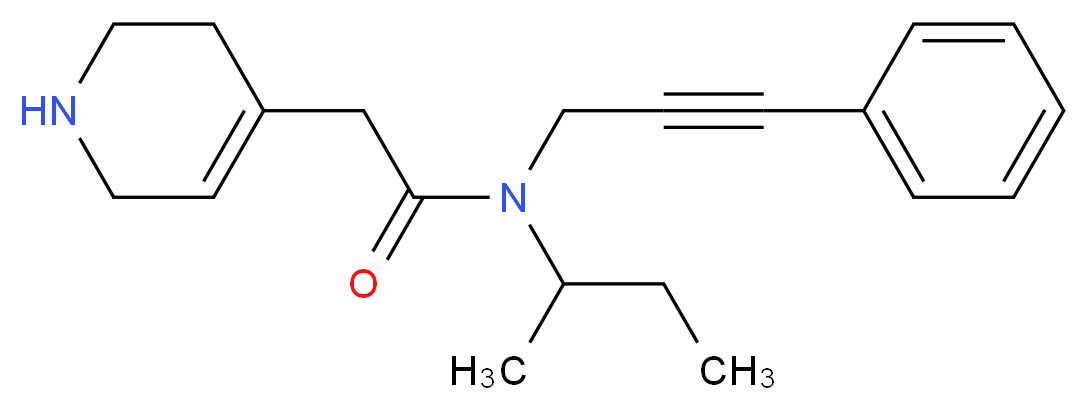 N-(sec-butyl)-N-(3-phenylprop-2-yn-1-yl)-2-(1,2,3,6-tetrahydropyridin-4-yl)acetamide_Molecular_structure_CAS_)