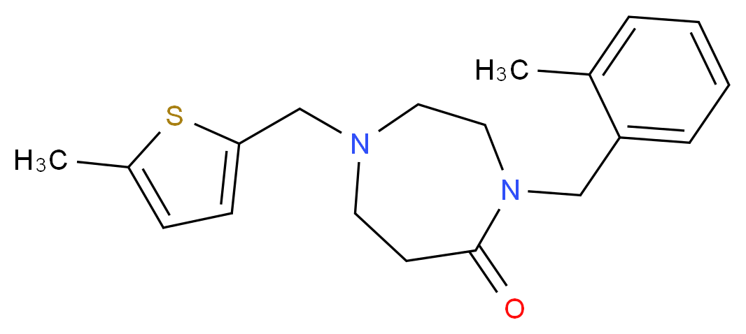 4-(2-methylbenzyl)-1-[(5-methyl-2-thienyl)methyl]-1,4-diazepan-5-one_Molecular_structure_CAS_)