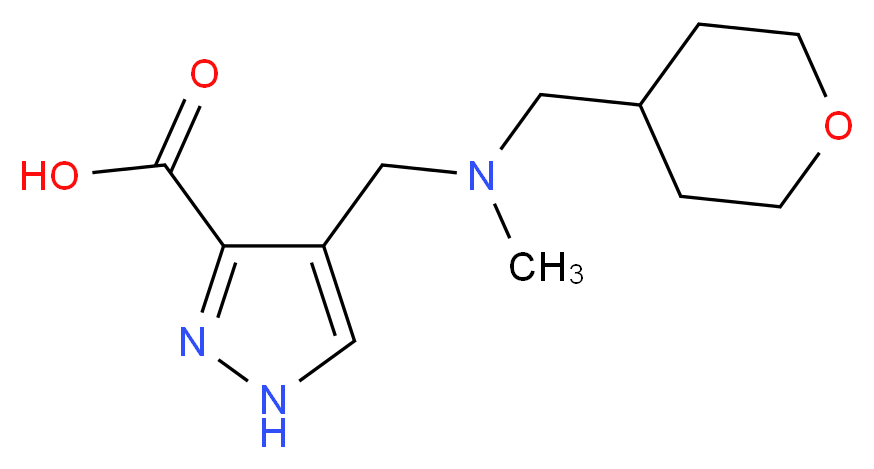 4-{[methyl(tetrahydro-2H-pyran-4-ylmethyl)amino]methyl}-1H-pyrazole-3-carboxylic acid_Molecular_structure_CAS_)