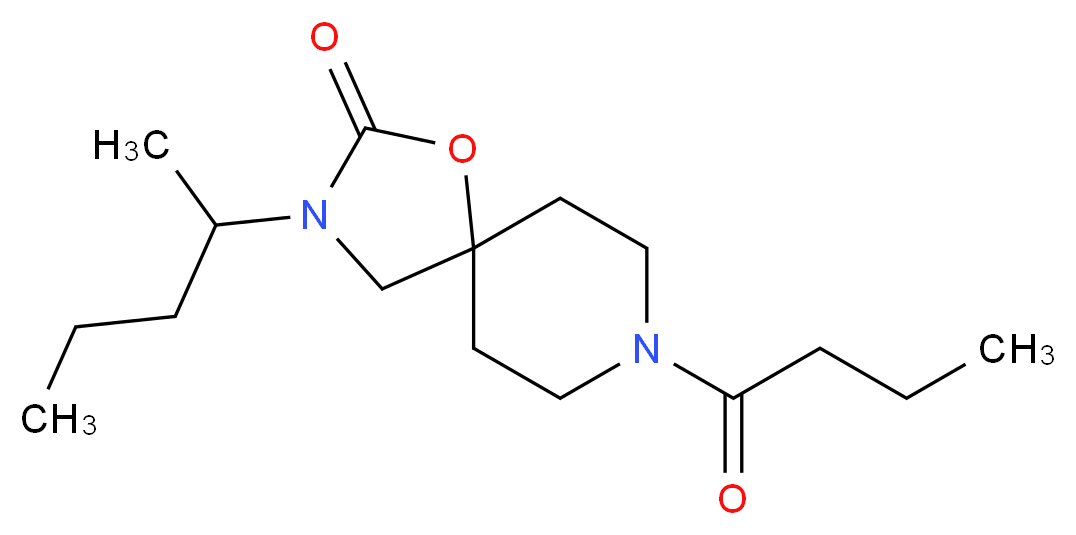 8-butyryl-3-(1-methylbutyl)-1-oxa-3,8-diazaspiro[4.5]decan-2-one_Molecular_structure_CAS_)