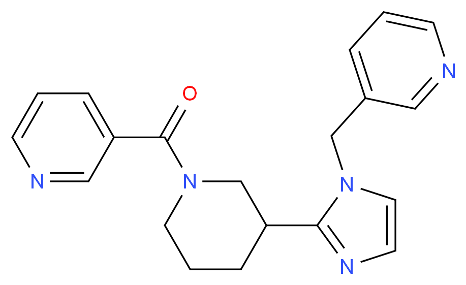 3-({2-[1-(3-pyridinylcarbonyl)-3-piperidinyl]-1H-imidazol-1-yl}methyl)pyridine_Molecular_structure_CAS_)