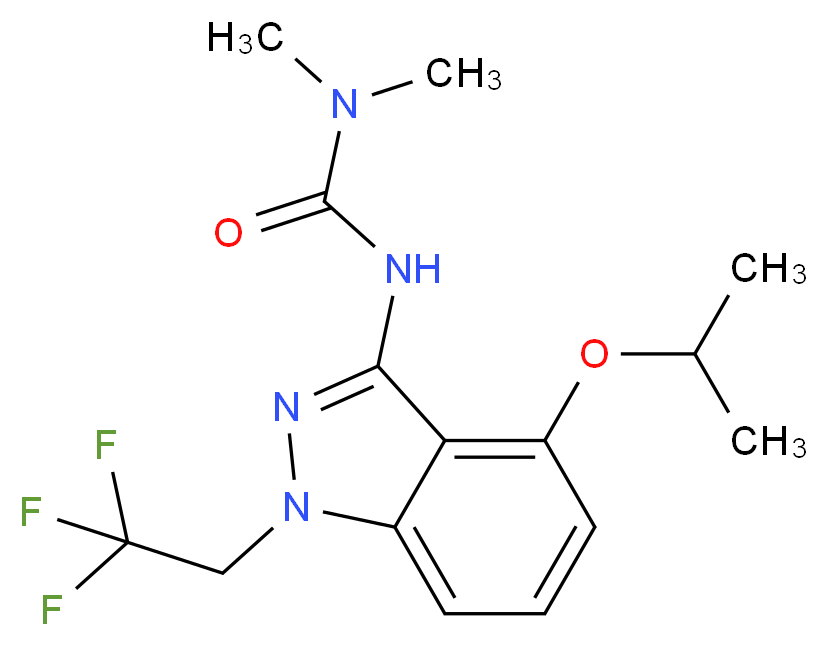 N'-[4-isopropoxy-1-(2,2,2-trifluoroethyl)-1H-indazol-3-yl]-N,N-dimethylurea_Molecular_structure_CAS_)