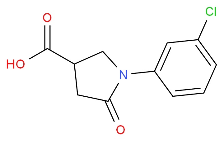 1-(3-Chlorophenyl)-5-oxopyrrolidine-3-carboxylic acid_Molecular_structure_CAS_92847-41-1)