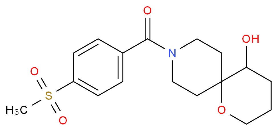 9-[4-(methylsulfonyl)benzoyl]-1-oxa-9-azaspiro[5.5]undecan-5-ol_Molecular_structure_CAS_)