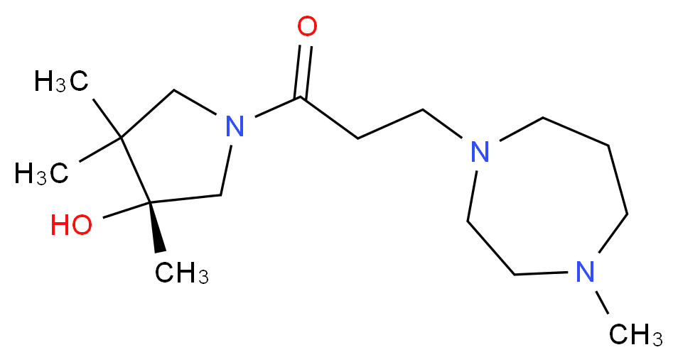 (3R)-3,4,4-trimethyl-1-[3-(4-methyl-1,4-diazepan-1-yl)propanoyl]-3-pyrrolidinol_Molecular_structure_CAS_)