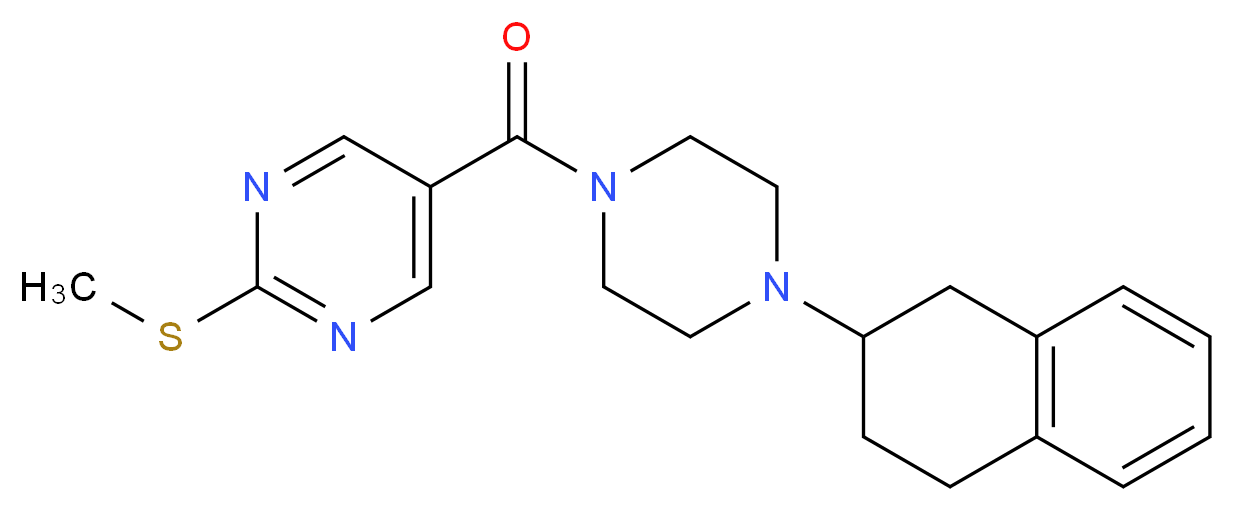2-(methylthio)-5-{[4-(1,2,3,4-tetrahydro-2-naphthalenyl)-1-piperazinyl]carbonyl}pyrimidine_Molecular_structure_CAS_)